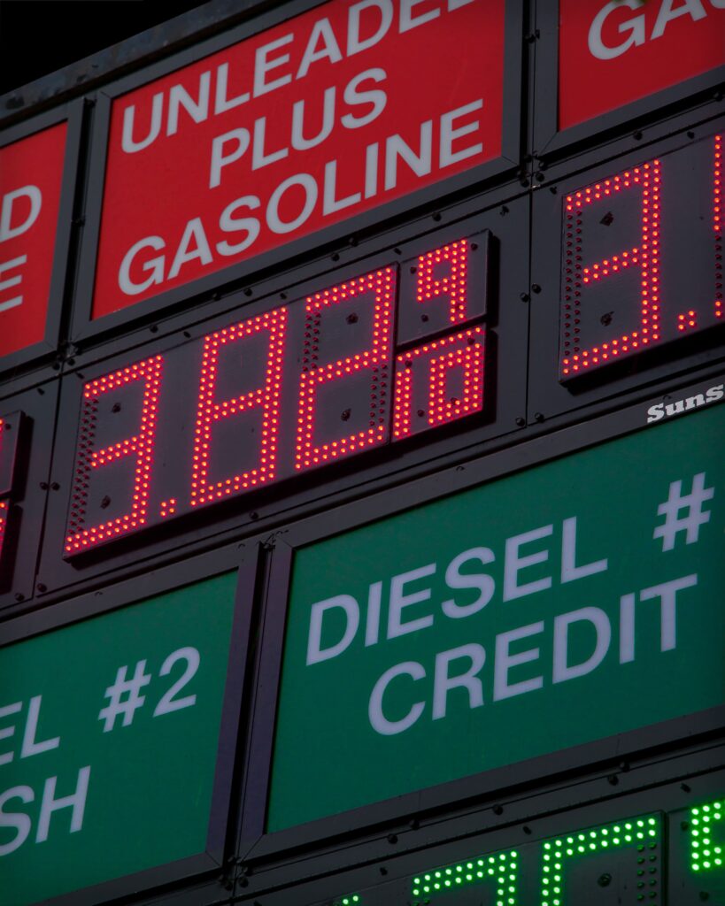 Gas price headboard